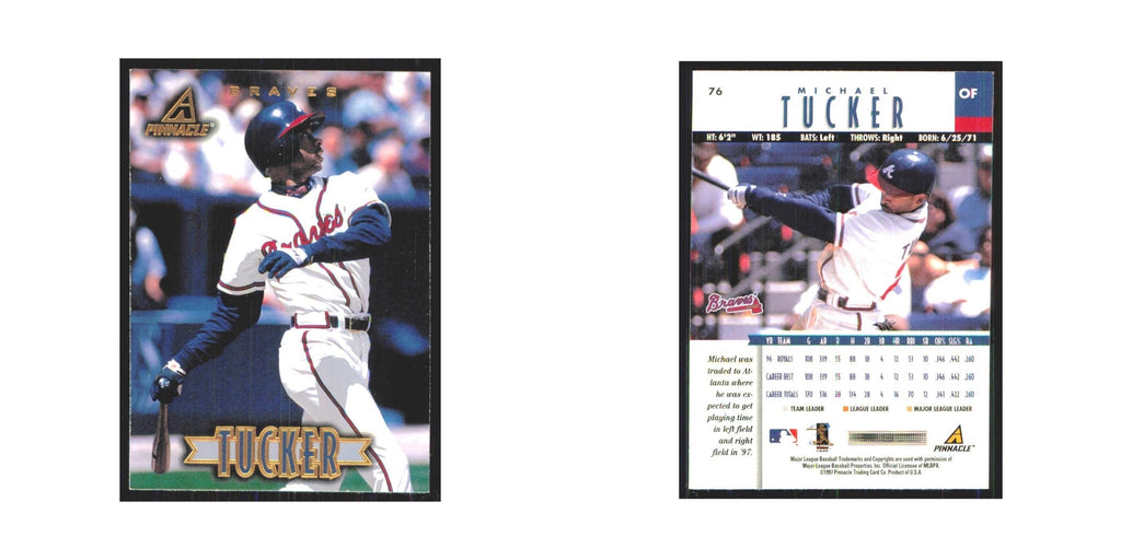 1997 Pinnacle Michael Tucker Braves #76