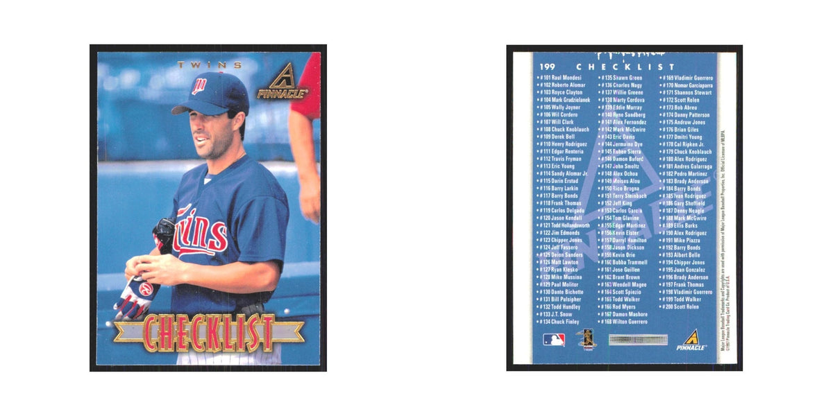 1997 Pinnacle Checklist Twins #199
