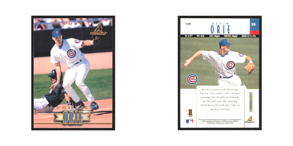 1997 Pinnacle Kevin Orie RC Cubs #159