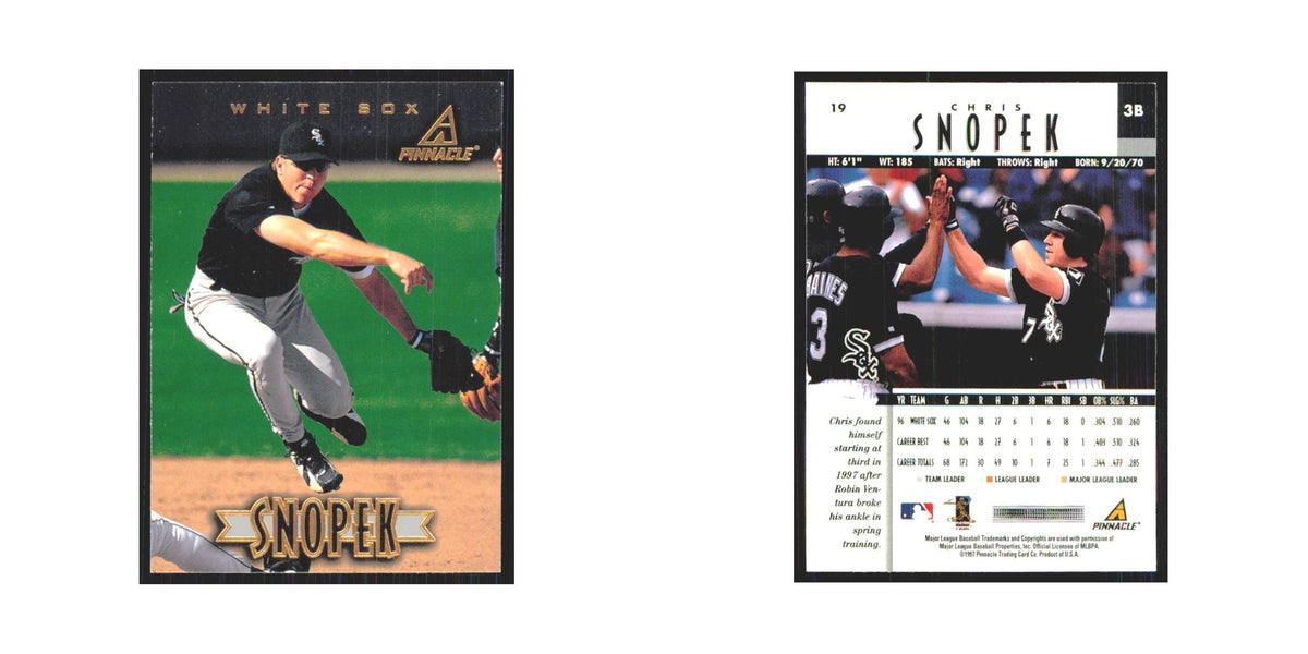 1997 Pinnacle Chris Snopek White Sox #19