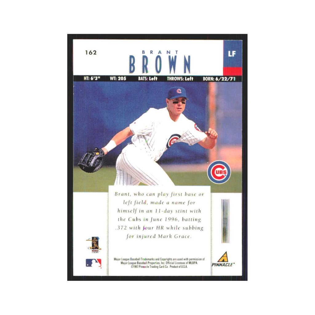 1997 Pinnacle Brant Brown RC Cubs #162