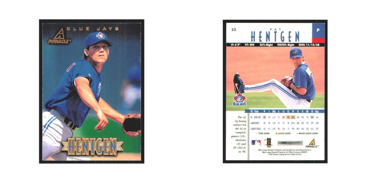 1997 Pinnacle Pat Hentgen Blue Jays #32