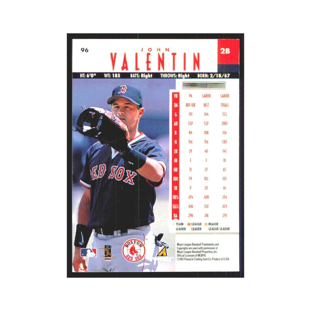 1997 Pinnacle John Valentin Red Sox #96