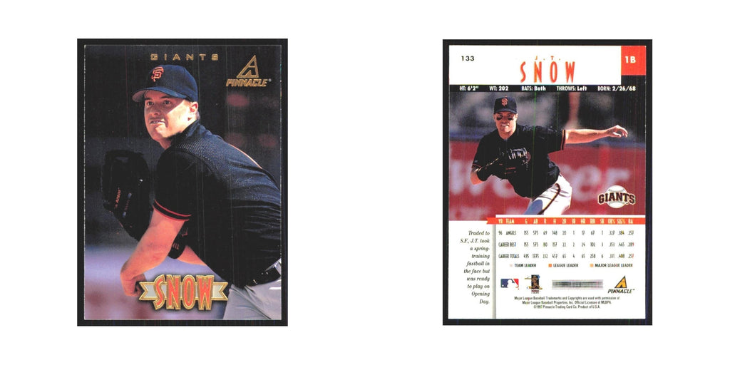 1997 Pinnacle J.T. Snow Giants #133