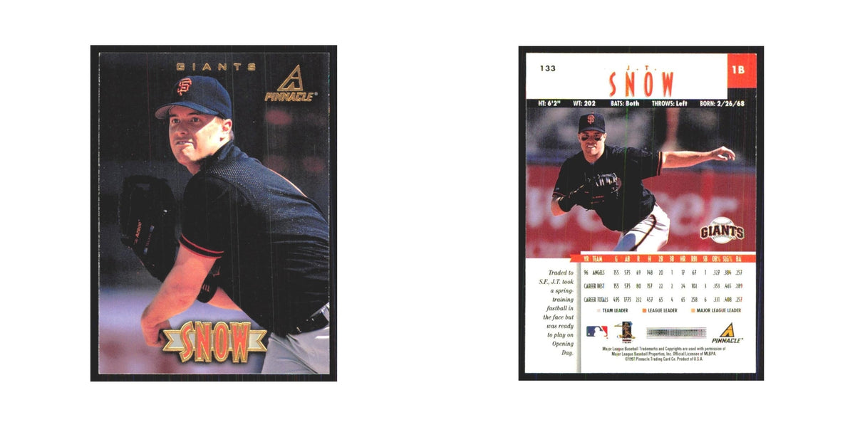 1997 Pinnacle J.T. Snow Giants #133