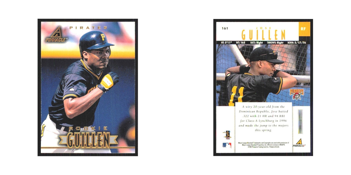 1997 Pinnacle Jose Guillen RC Pirates #161