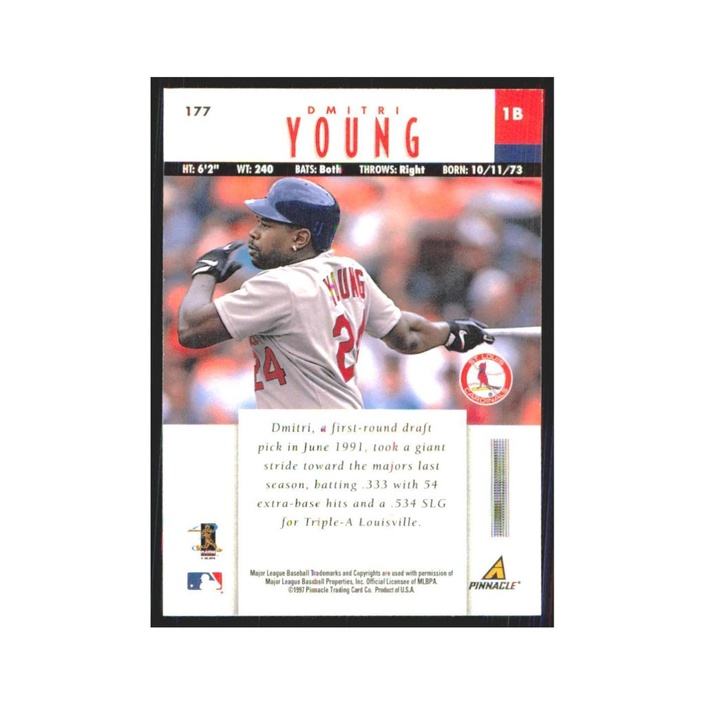 1997 Pinnacle Dmitri Young Cardinals #177