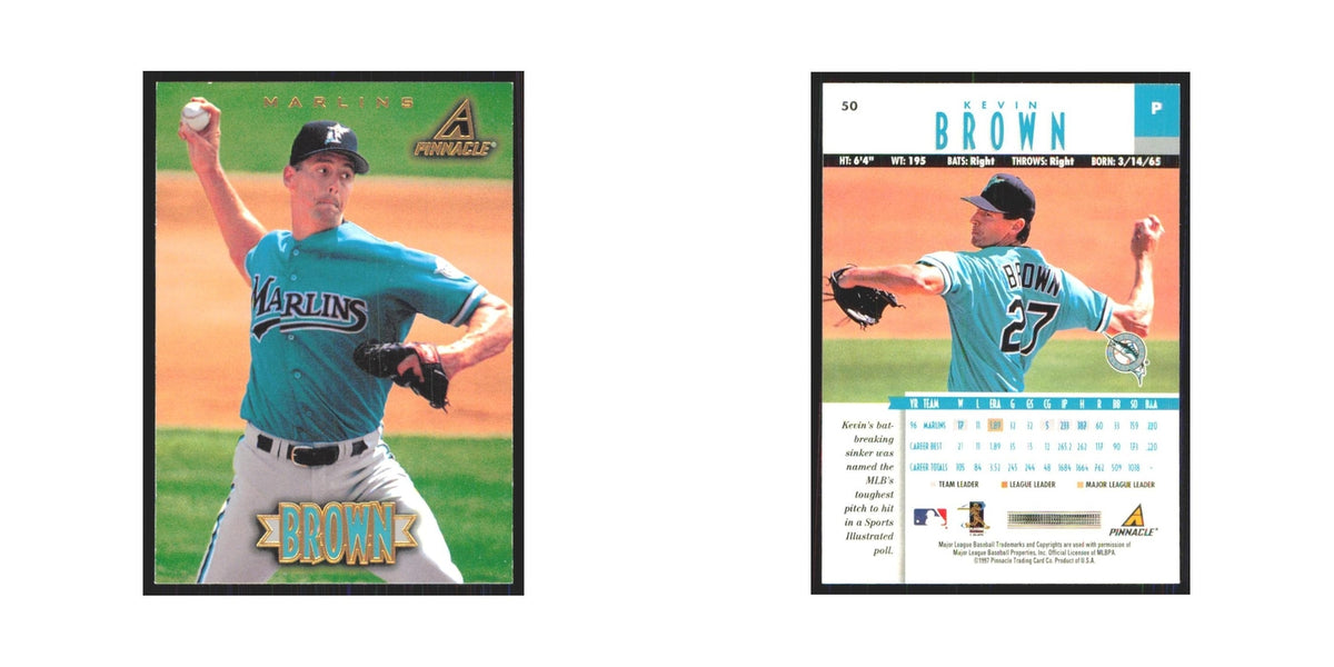 1997 Pinnacle Kevin Brown Florida Marlins #50