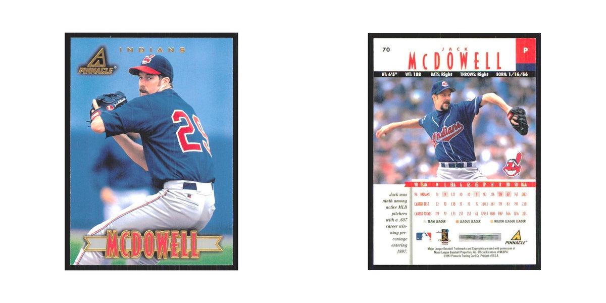 1997 Pinnacle Jack McDowell Indians #70