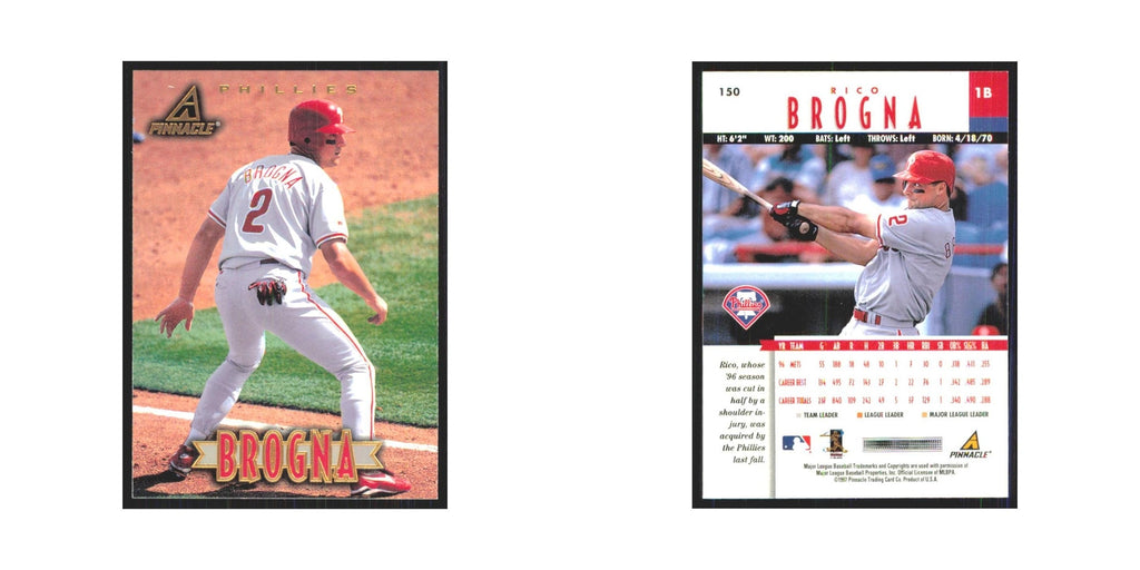 1997 Pinnacle Rico Brogna Phillies #150