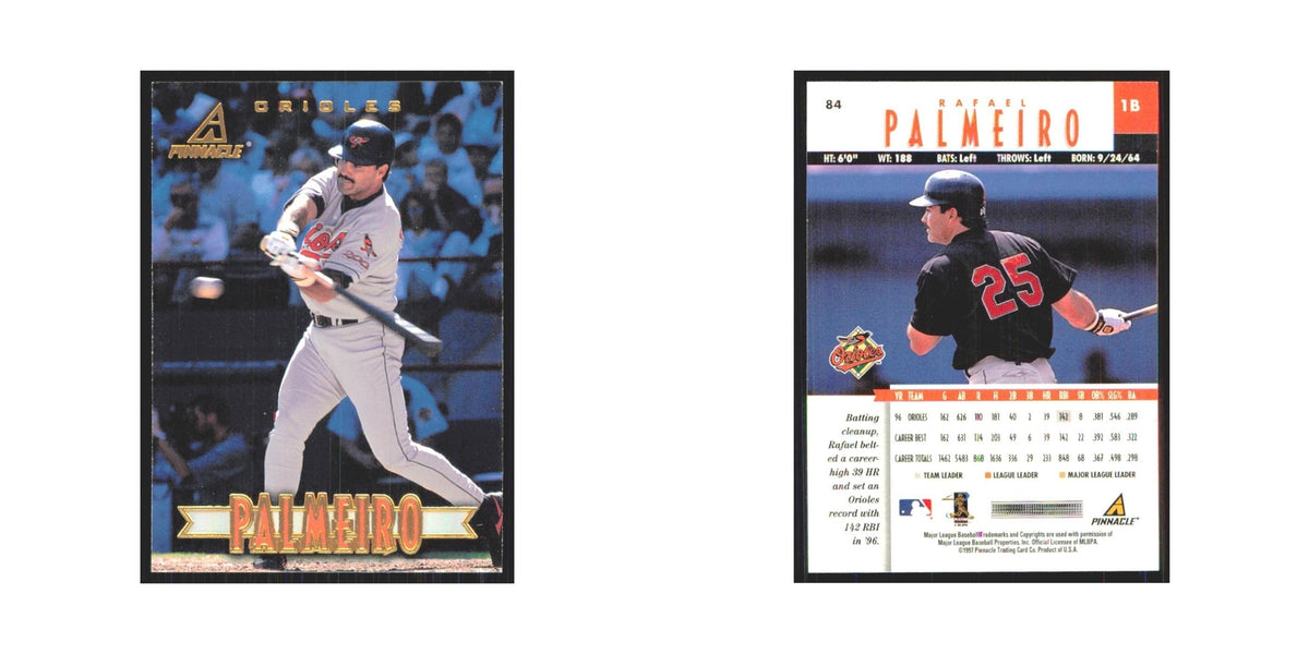 1997 Pinnacle Rafael Palmeiro Orioles #84