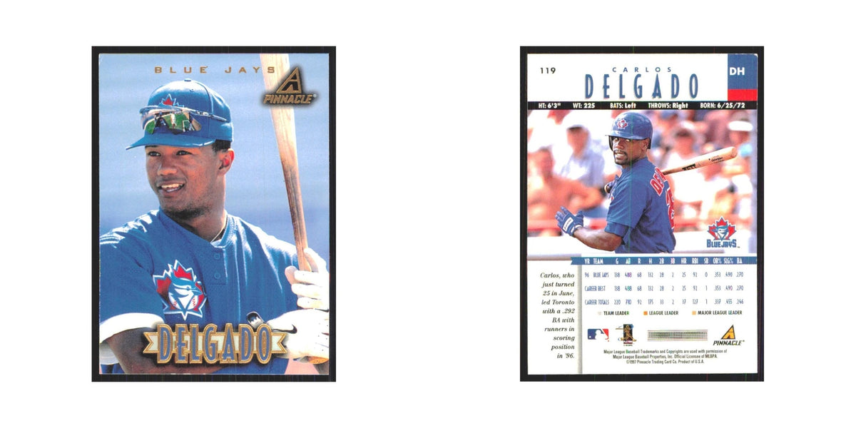 1997 Pinnacle Carlos Delgado Blue Jays #119