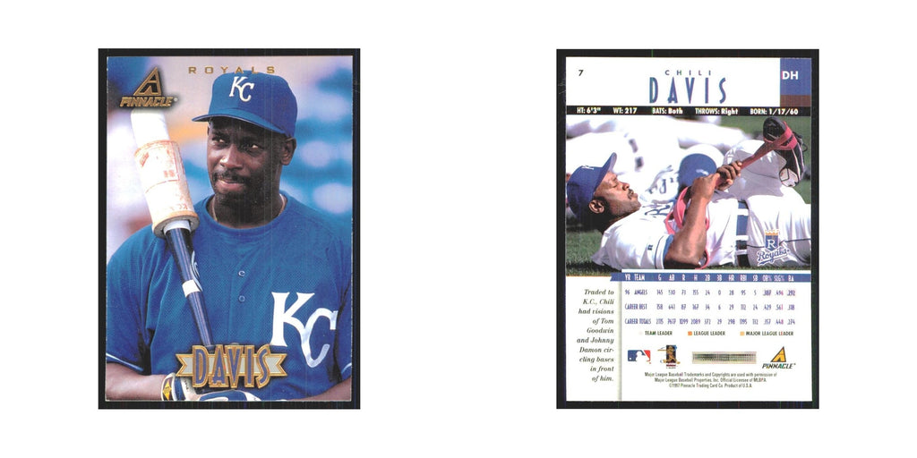 1997 Pinnacle Chili Davis Royals #7