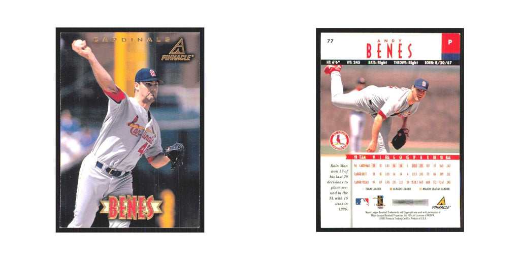 1997 Pinnacle Andy Benes Cardinals #77