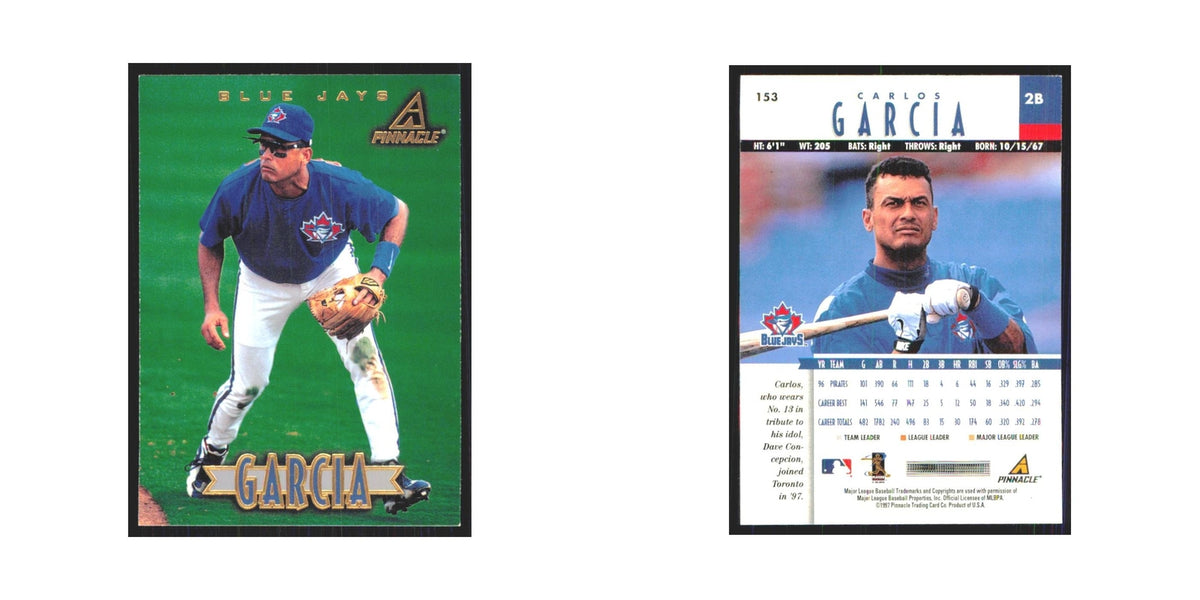 1997 Pinnacle Carlos Garcia Blue Jays #205