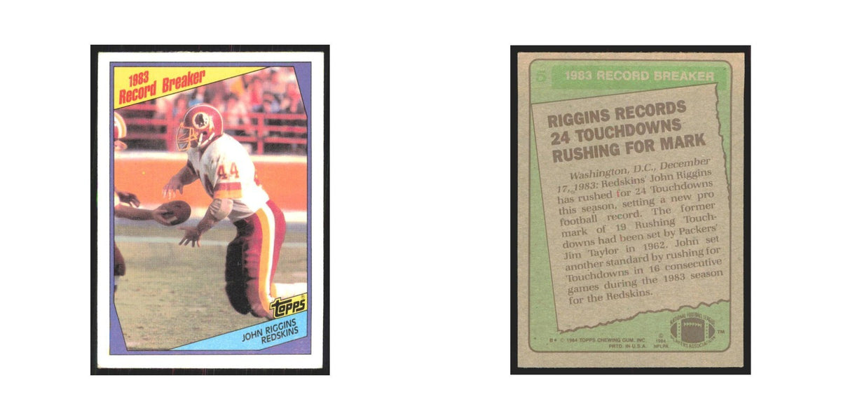 1984 Topps John Riggins Redskins #5