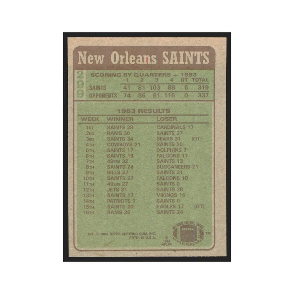 1984 Topps George Rogers Saints #299