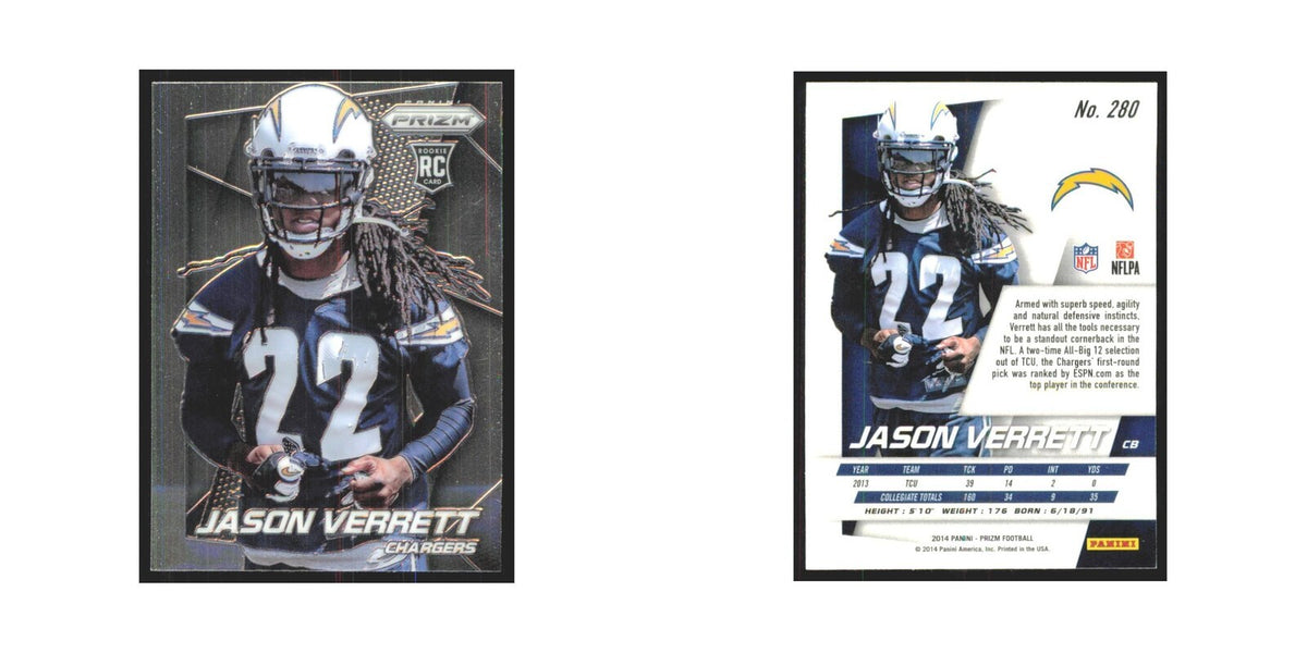 2014 Panini Prizm Jason Verrett RC San Diego Chargers #280