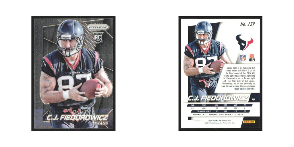 2014 Panini Prizm C.J. Fiedorowicz RC Texans #259