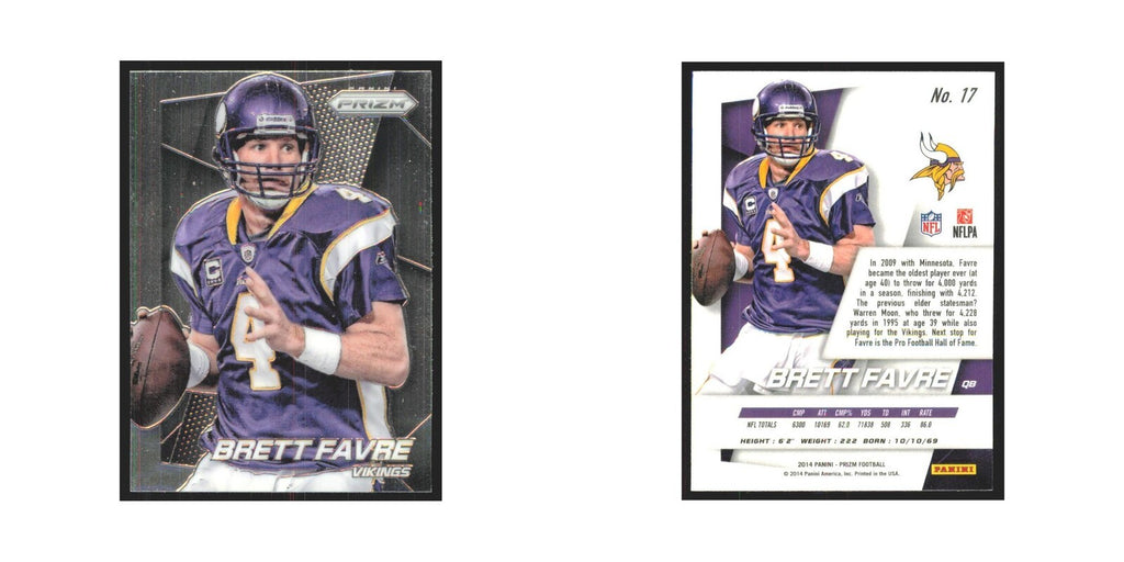 2014 Panini Prizm Brett Favre Vikings #17