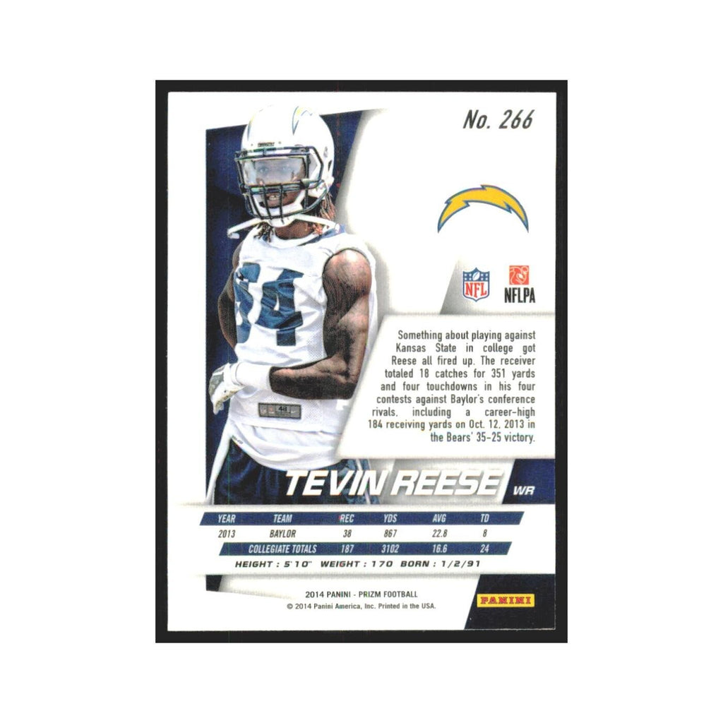 2014 Panini Prizm Tevin Reese RC San Diego Chargers #266
