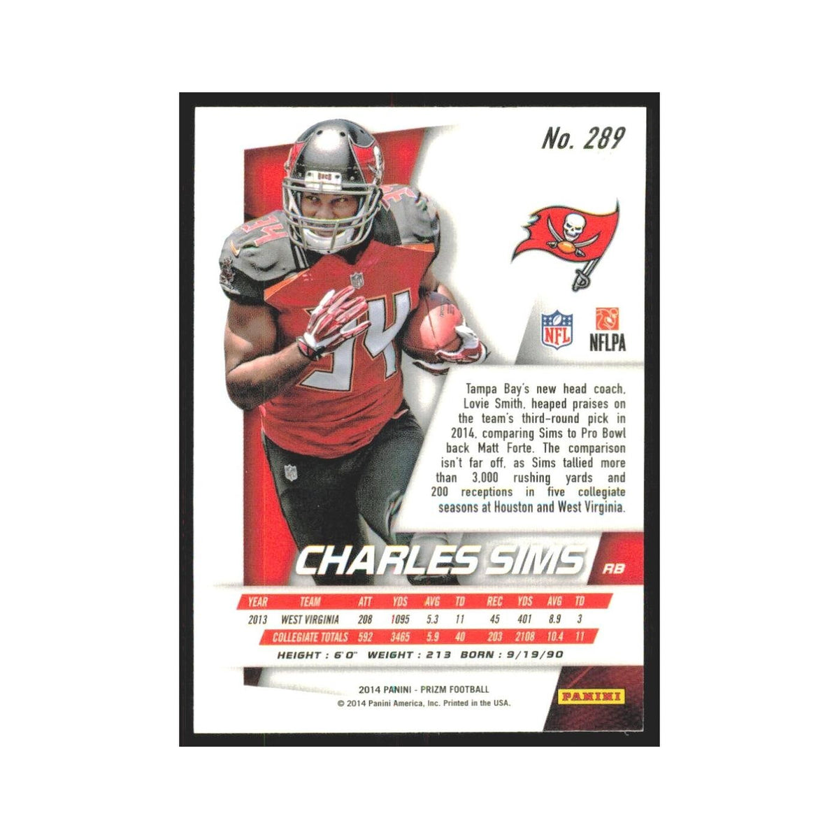 2014 Panini Prizm Charles Sims RC Buccaneers #289
