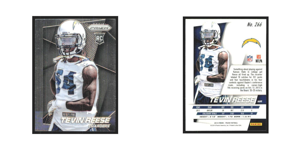 2014 Panini Prizm Tevin Reese RC San Diego Chargers #266