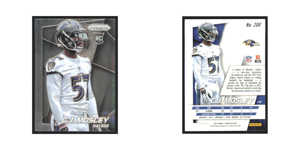 2014 Panini Prizm C.J. Mosley RC Ravens #208