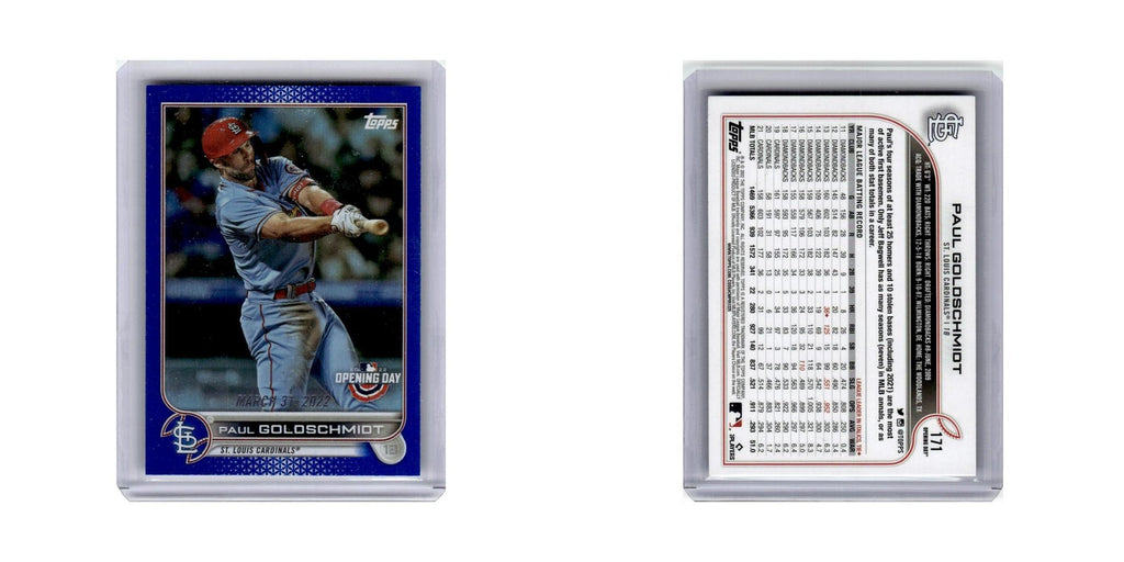 Paul Goldschmidt 2022 Topps Opening Day Blue Foil #171 St. Louis Cardinals NM