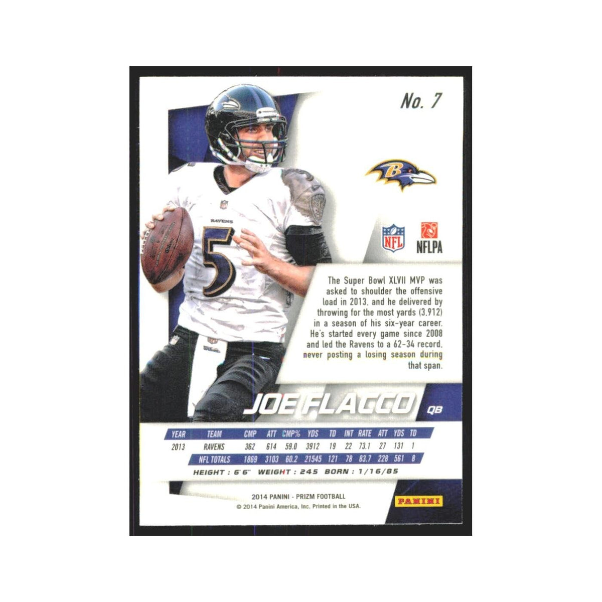 2014 Panini Prizm Joe Flacco Ravens #7