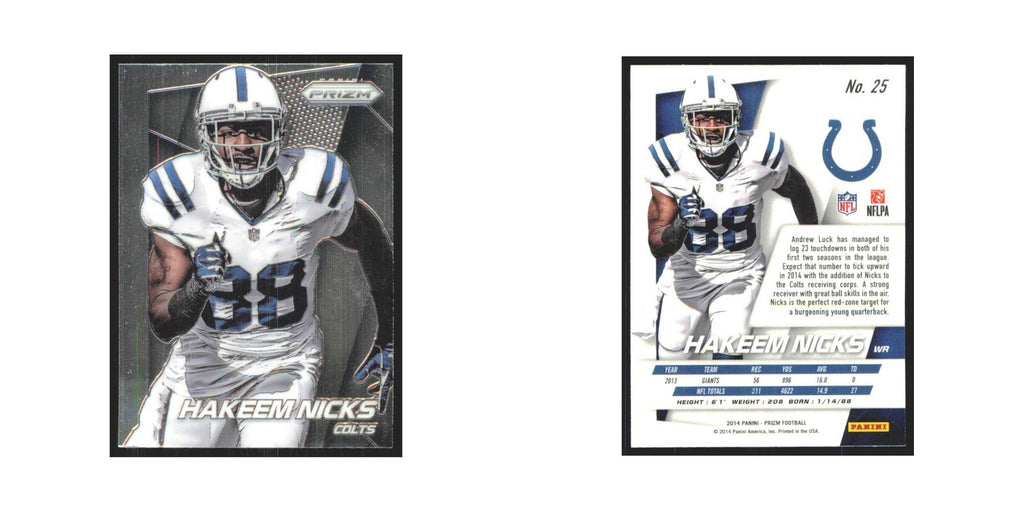 2014 Panini Prizm Hakeem Nicks Colts #25