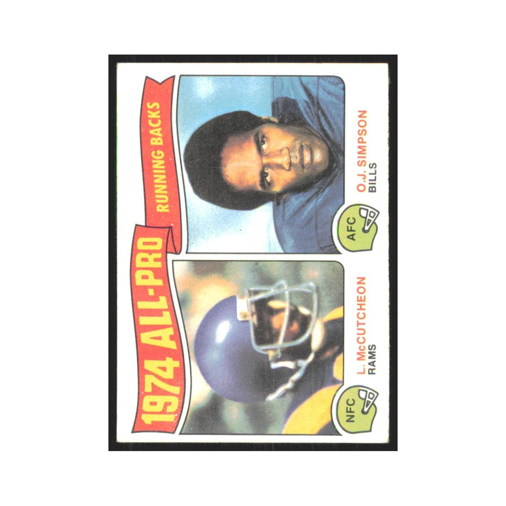 1975 Topps Lawrence McCutcheon/O.J. Simpson Los Angeles Rams/Buffalo Bills
