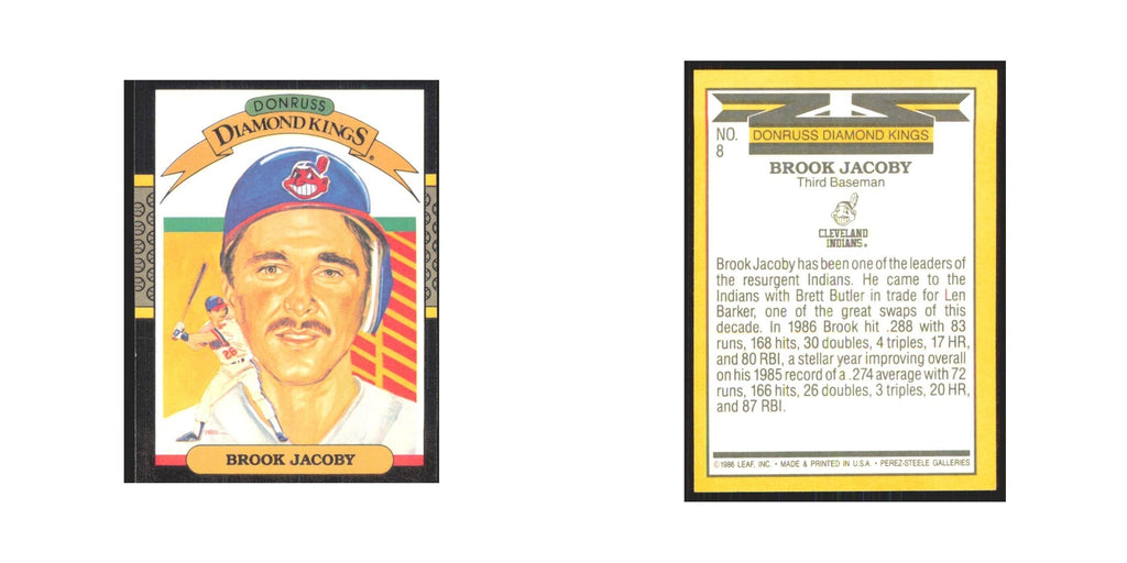 1987 Donruss Brook Jacoby Indians #8