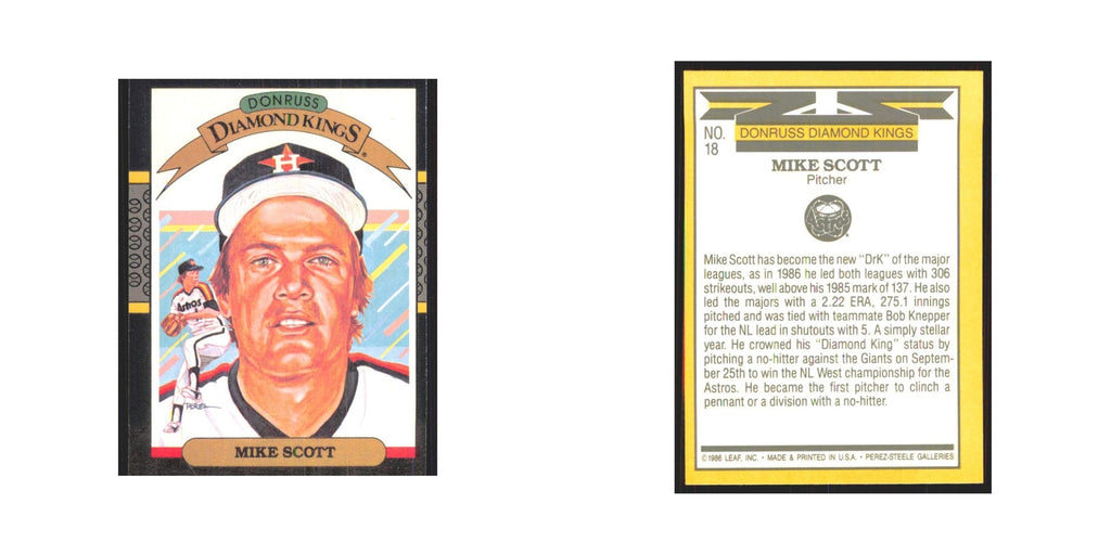 1987 Donruss Mike Scott Astros #18