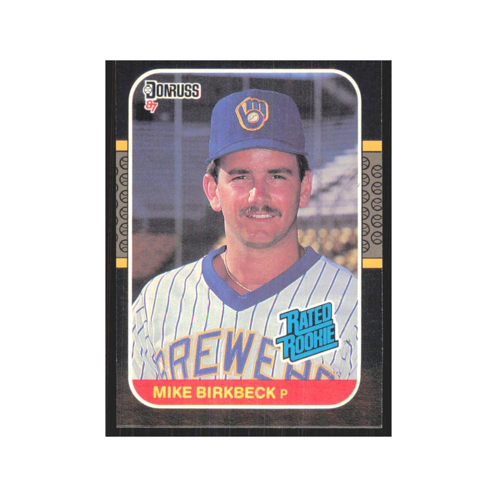 1987 Donruss Mike Birkbeck RC Brewers #33