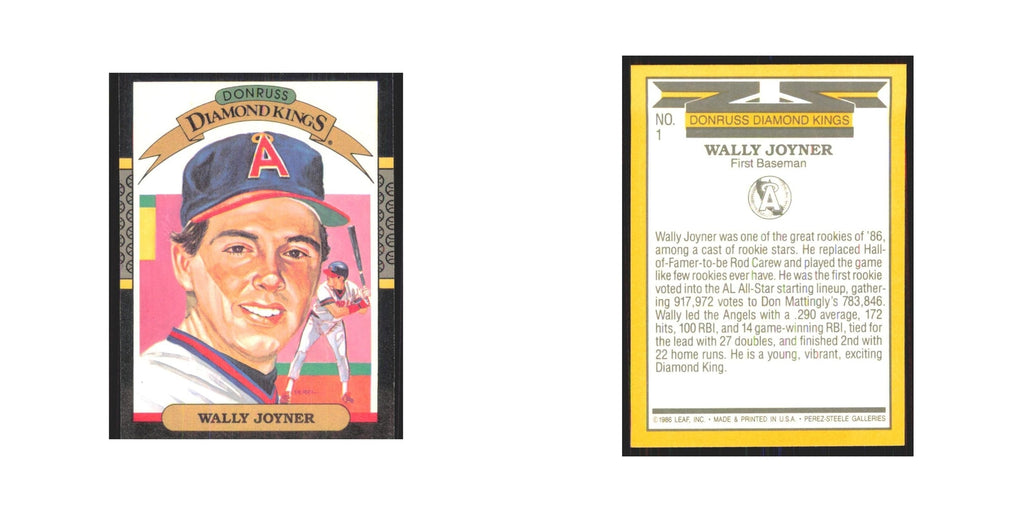 1987 Donruss Wally Joyner Angels #1