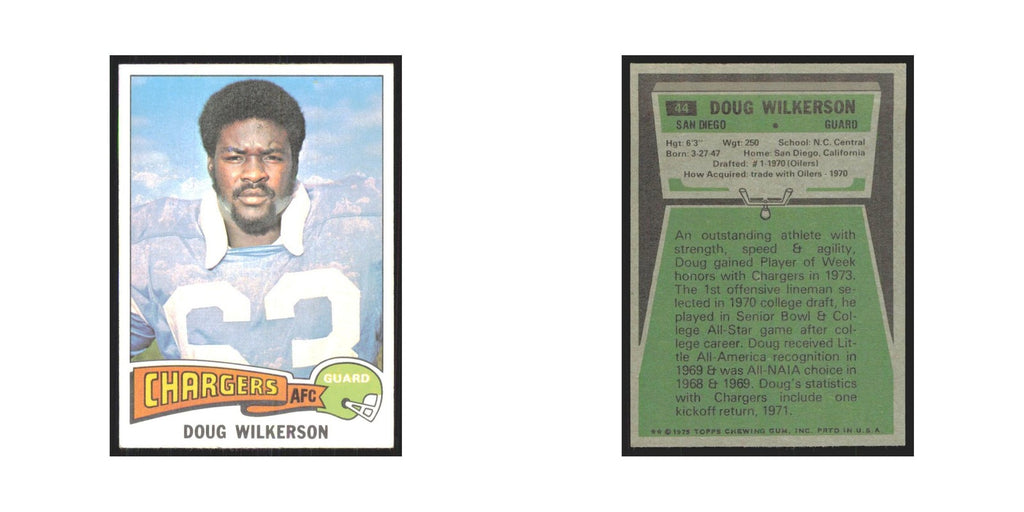 1975 Topps Doug Wilkerson San Diego Chargers #44.0