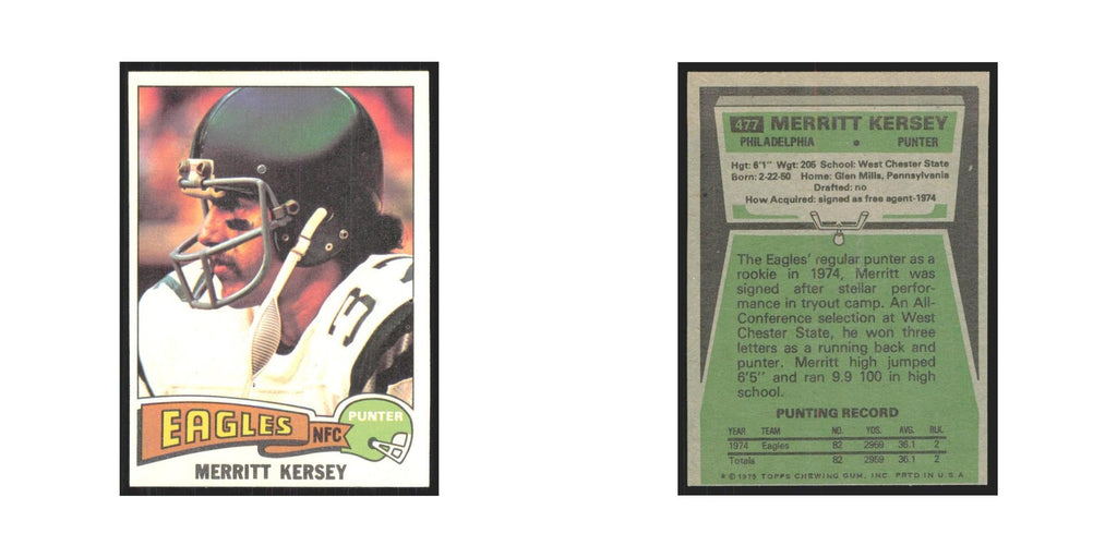 1975 Topps Merritt Kersey Eagles #477.0