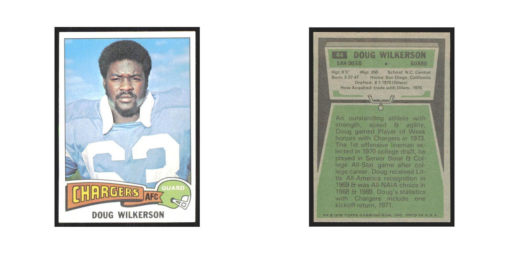 1975 Topps Doug Wilkerson San Diego Chargers #44.0