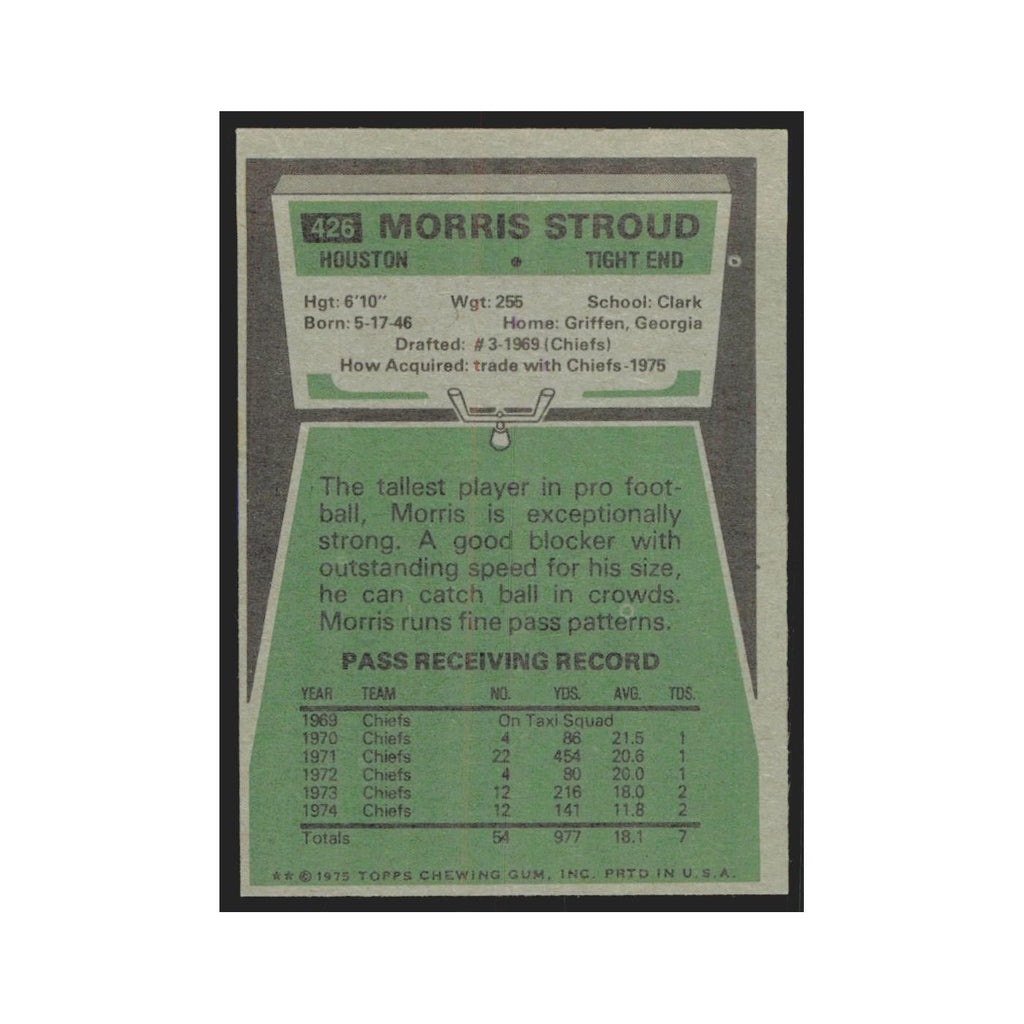 1975 Topps Morris Stroud Houston Oilers #426.0