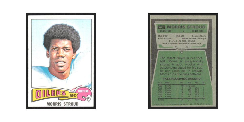 1975 Topps Morris Stroud Houston Oilers #426.0