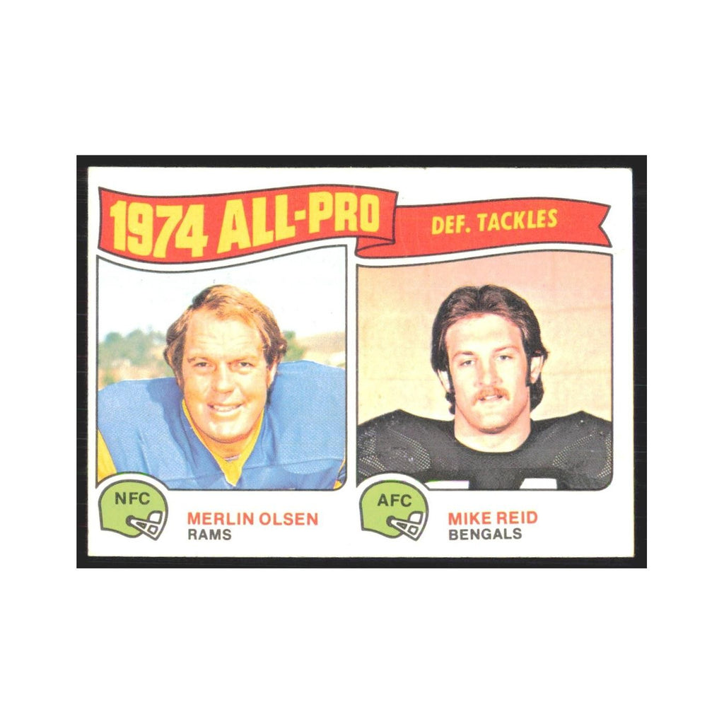 1975 Topps Merlin Olsen/Mike Reid Los Angeles Rams/Cincinnati Bengals #215.0