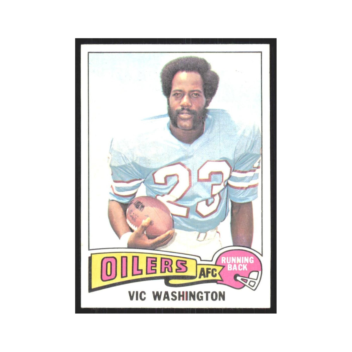 1975 Topps Vic Washington Houston Oilers #83.0