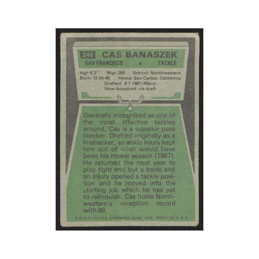 1975 Topps Cas Banaszek 49ers #248.0