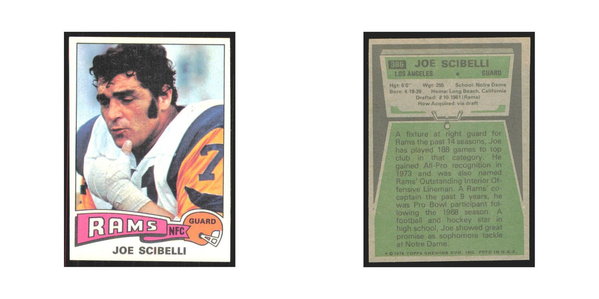 1975 Topps Joe Scibelli Rams #386.0