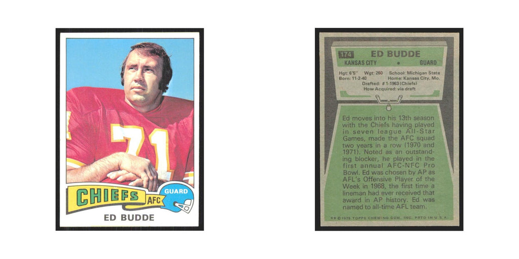 1975 Topps Ed Budde Chiefs #174.0