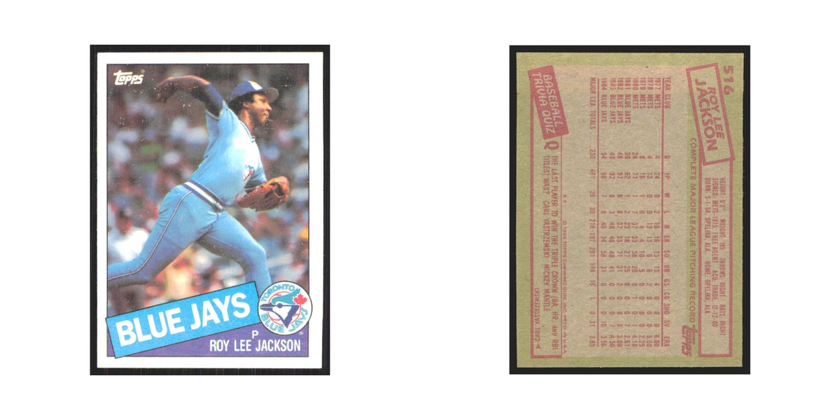 1985 Topps Roy Lee Jackson Blue Jays #516