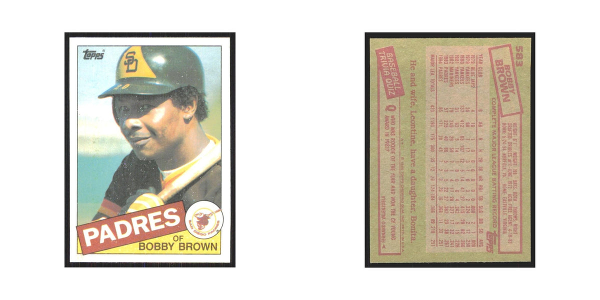 1985 Topps Bobby Brown Padres #583