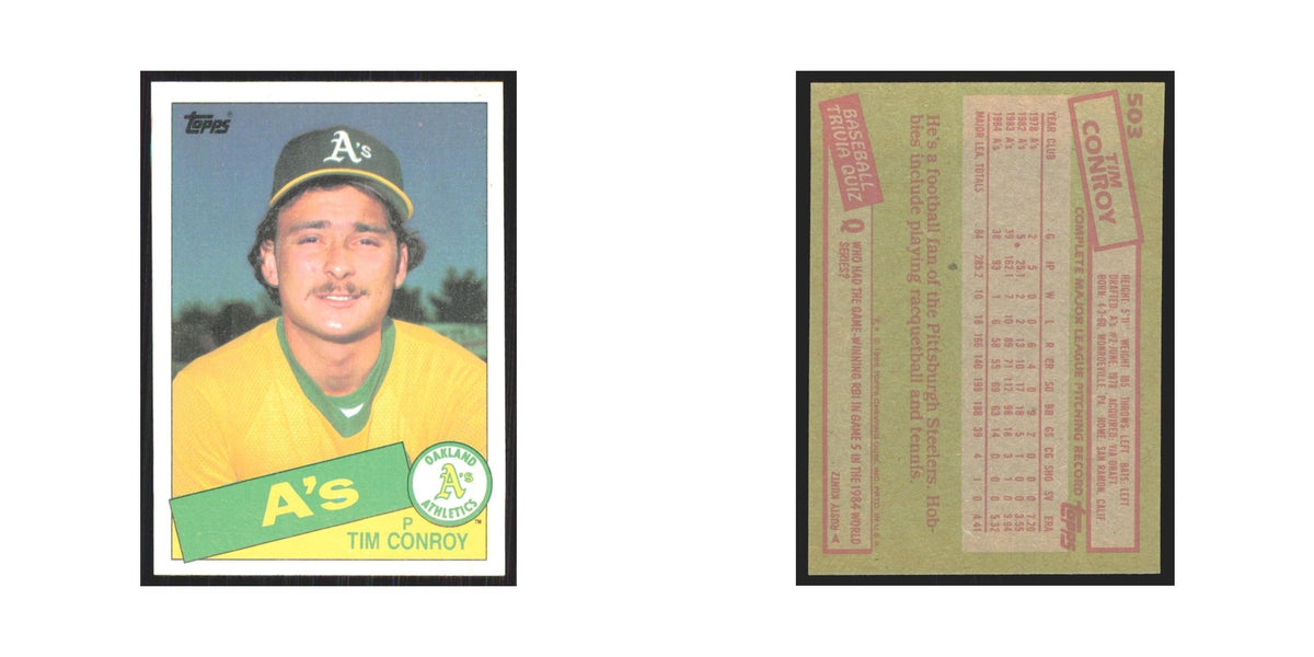 1985 Topps Tim Conroy Athletics #503