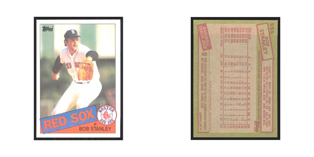 1985 Topps Bob Stanley Red Sox #555